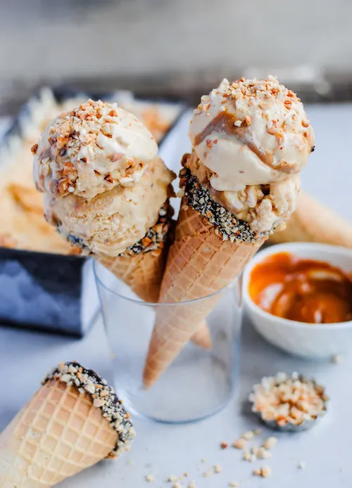 Ice Cream Cones and Sprinkles, photographic, organic, warm
