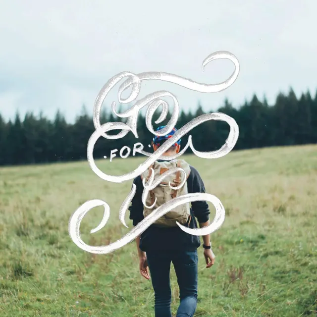 Calligraphy Overlay on Landscape Photography, organic, photographic, muted