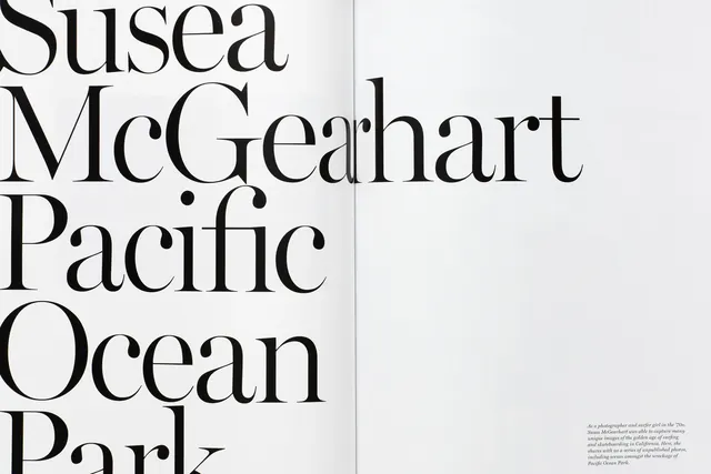 Susea McGearhart Pacific Ocean Park Wordmark, minimal, swiss, monochrome