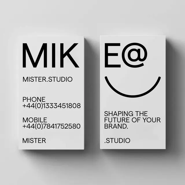 Mister Studio Identity Design, minimal, swiss, monochrome