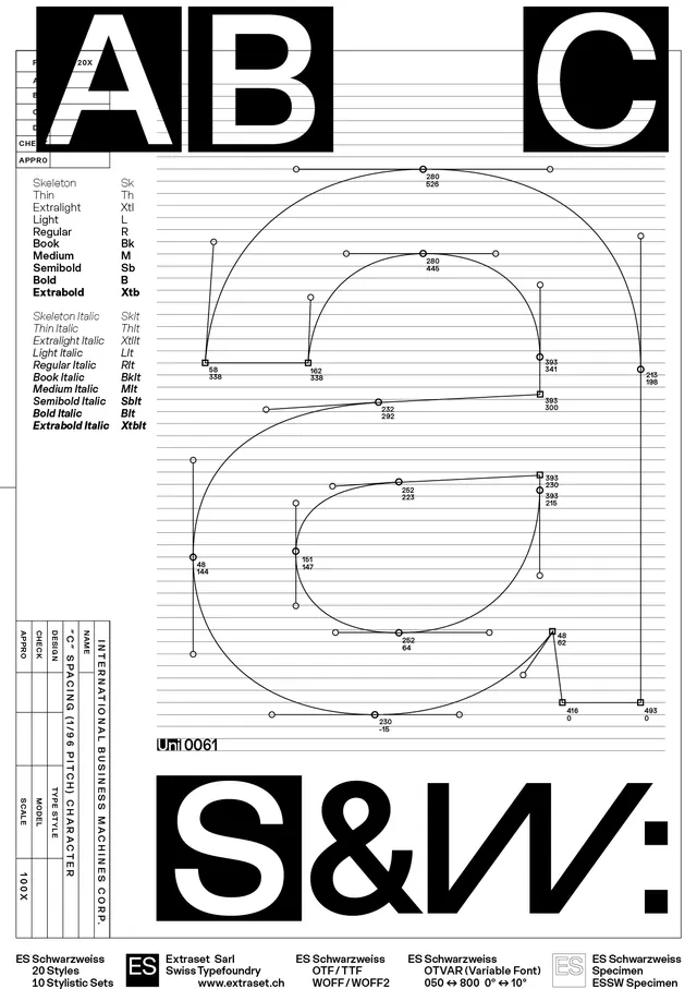 Technical Line Art and Typography Layout, swiss, minimal, high-contrast