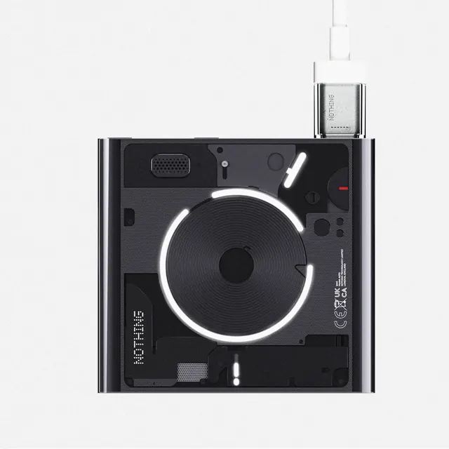 Nothing Phone (1) Hardware Mockup, minimal, technical, dark