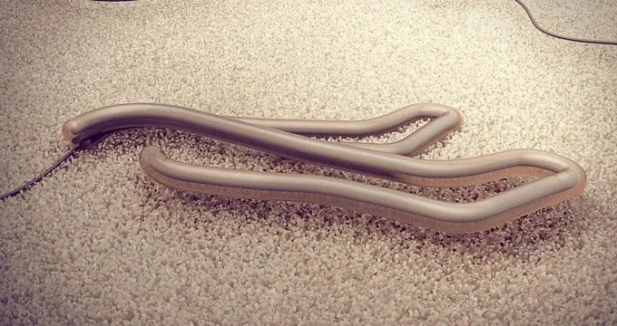 Abstract 3D Ribbon Render, minimal, 3d-render, muted