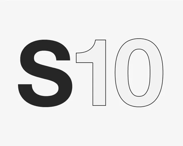 S10 Wordmark Design, minimal, geometric, monochrome