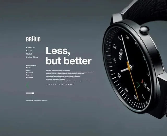 Braun Watch Advertisement, minimal, swiss, dark