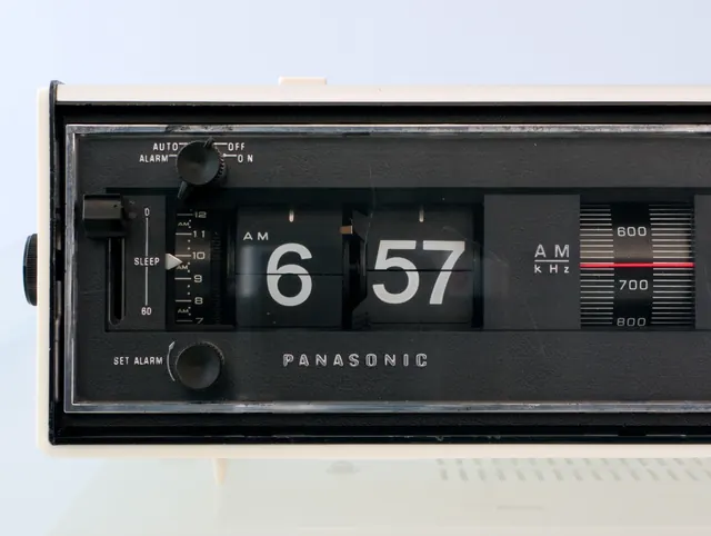 Panasonic Digital Clock Close-up, technical, retro, dark