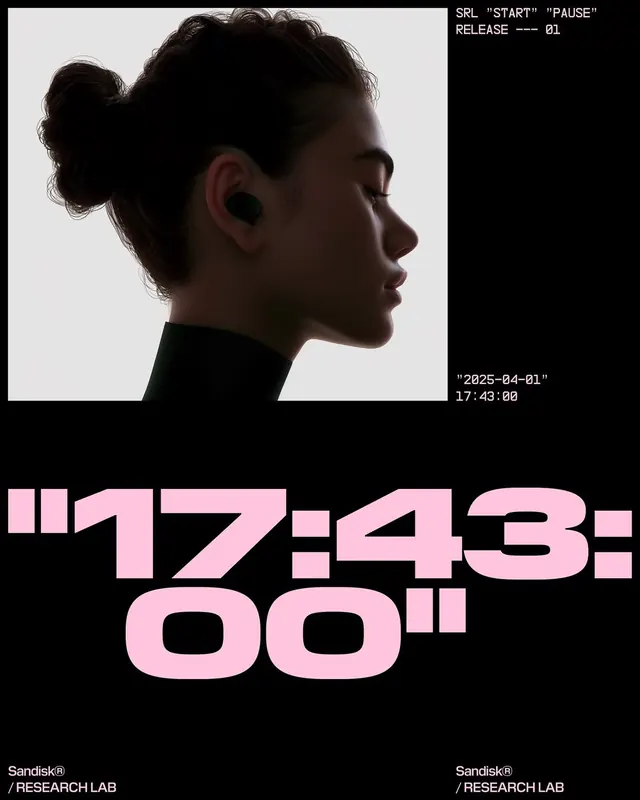 Portrait and Typography Layout, minimal, brutalist, high-contrast
