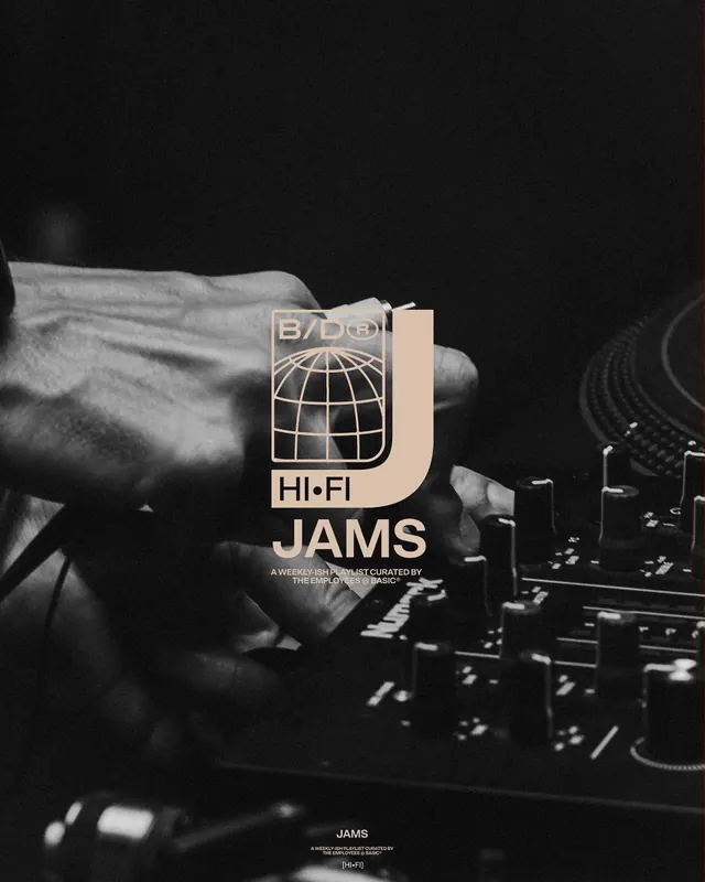 HiFi Jams Logo Mockup, monochrome, photographic, monochrome