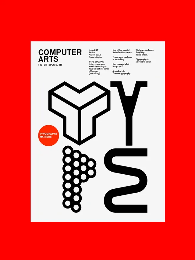 Computer Arts Identity System, minimal, swiss, high-contrast