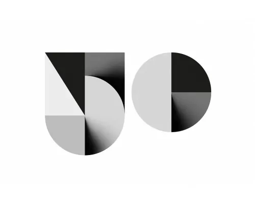 Geometric Abstract Logo, minimal, geometric, monochrome