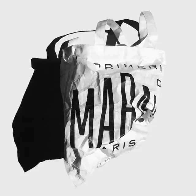 MARBA Paris Tote Bag Mockup, brutalist, monochrome, monochrome