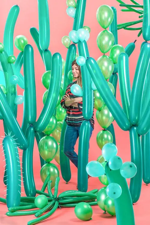 Abstract 3D Bubble Collage, maximalist, playful, vibrant
