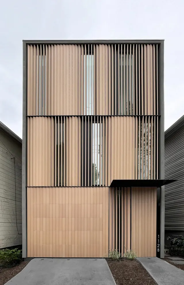 Modern Architectural Facade, minimal, geometric, muted