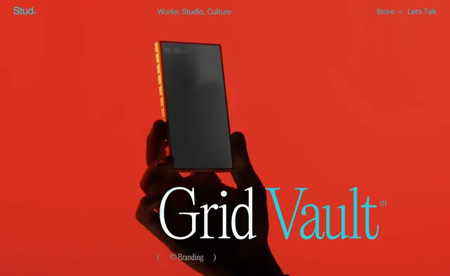 Grid Vault Branding Mockup, minimal, vibrant