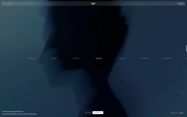 Abstract Silhouette UI Concept, minimal, dark-mode, dark