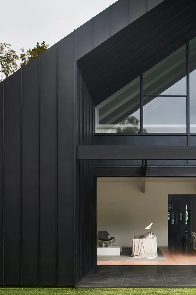 Modernist Architectural Interior and Exterior, minimal, luxury, dark