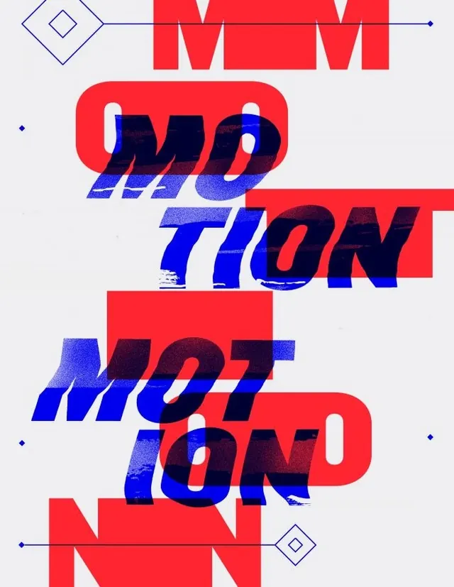 MEMOTION Wordmark Collage, brutalist, neo-brutalist, high-contrast