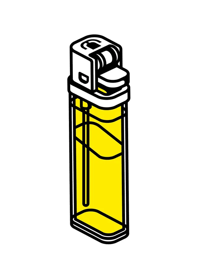 Lighter Illustration, minimal, line-art, vibrant