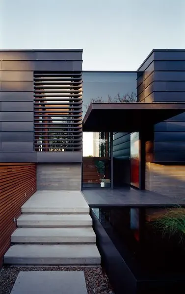 Modernist Architectural Exterior, minimal, geometric, muted