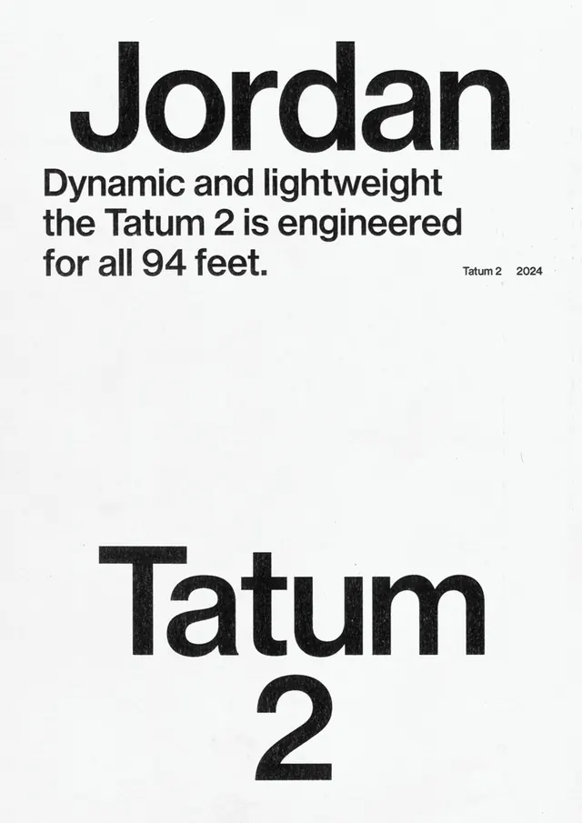 Jordan Tatum 2 Poster, minimal, swiss, monochrome