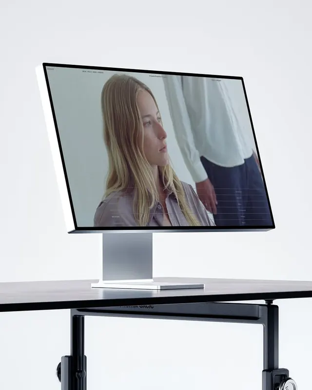 Monitor Display Mockup, minimal, corporate-clean, light
