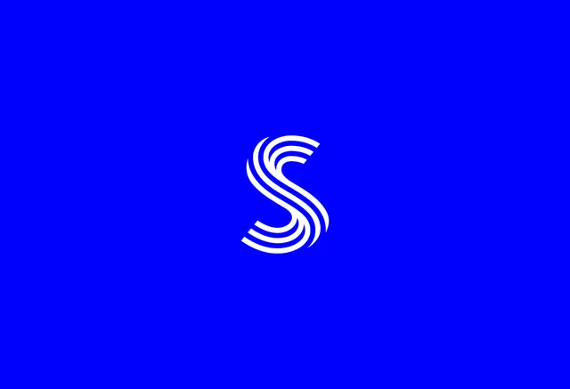 Stylized S Logo, minimal, geometric, vibrant