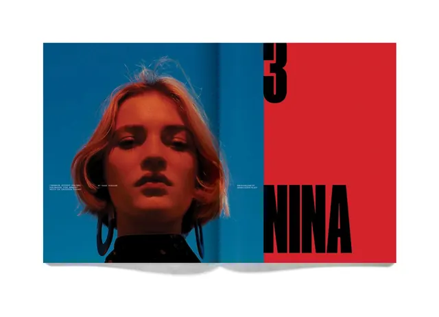Editorial Portrait and Typography Layout, editorial, minimal, vibrant