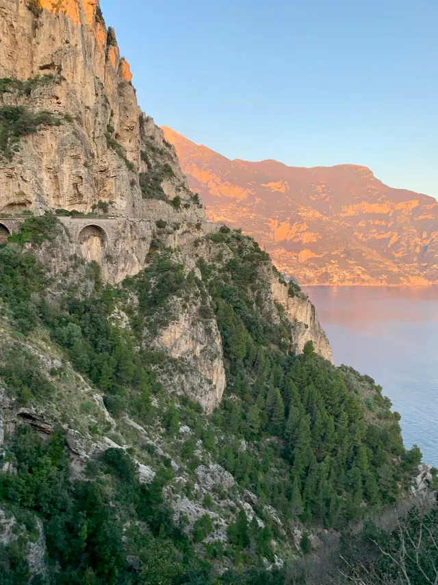 Coastal Cliff and Ocean Landscape, photographic, organic, earthy