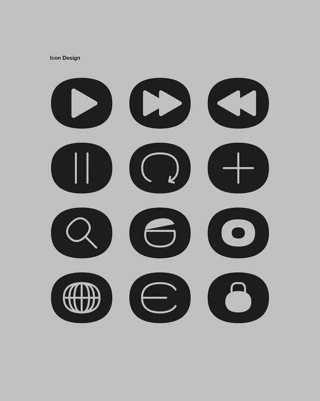 Iconography Set Design, minimal, geometric, monochrome