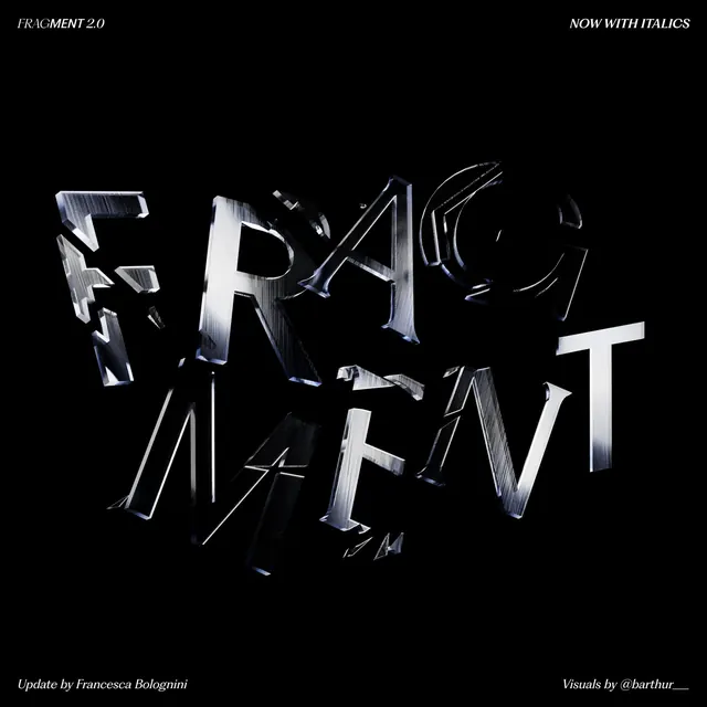 FRAGILE EVENT Wordmark, brutalist, dark-mode, monochrome