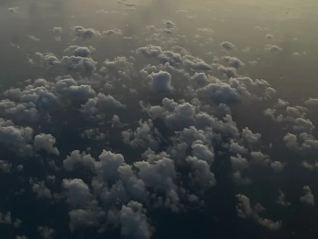 Aerial View of Clouds, photographic, organic, light