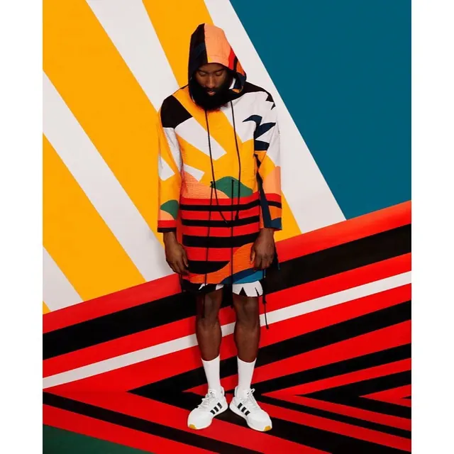 Abstract Geometric Fashion Collage, maximalist, brutalist, vibrant