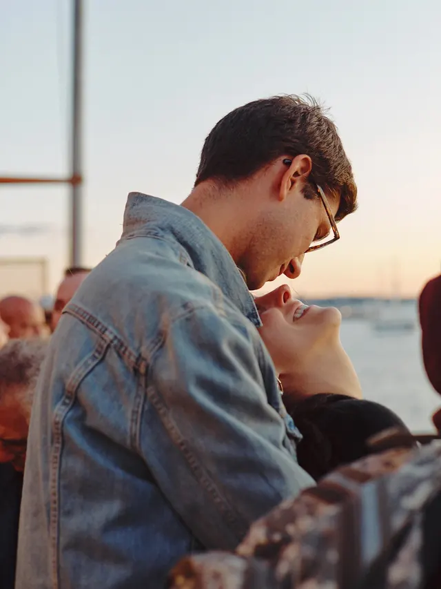 Man in Denim Jacket, photographic, minimal, muted