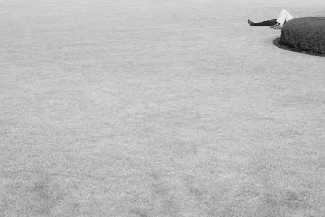Monochrome Landscape with Figure, minimal, monochrome, monochrome