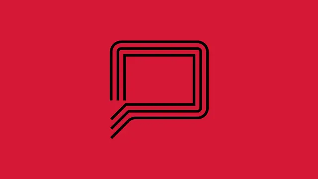 Speech Bubble Line Art Icon, minimal, geometric, vibrant