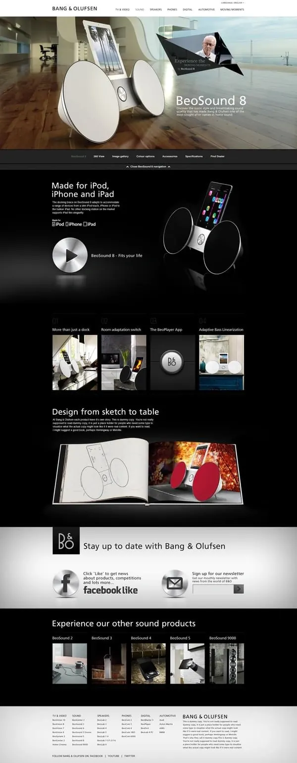 Design Portfolio Layout, minimal, corporate-clean, dark