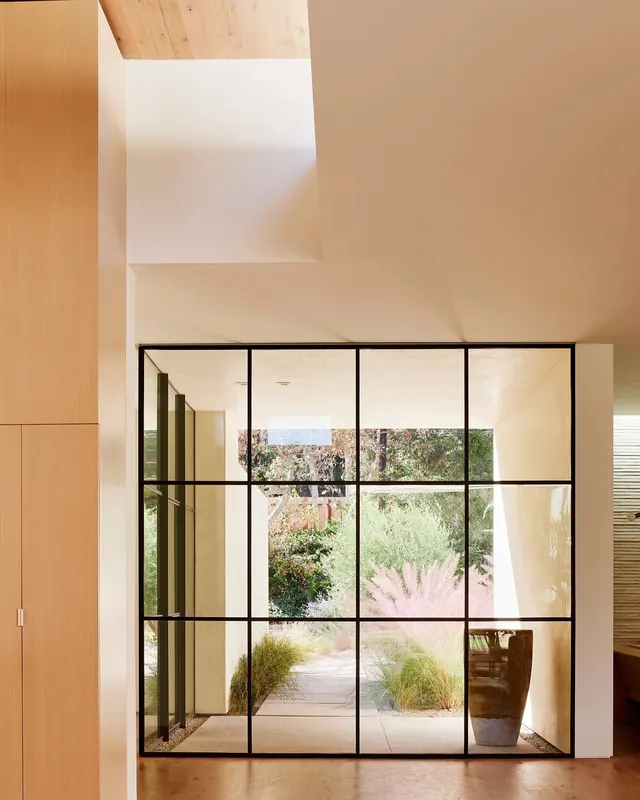 Modern Interior Architecture with Glass Partition, minimal, photographic, light