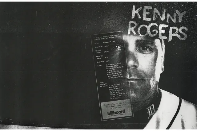Kenny Rogers Album Cover Design, monochrome, editorial, monochrome
