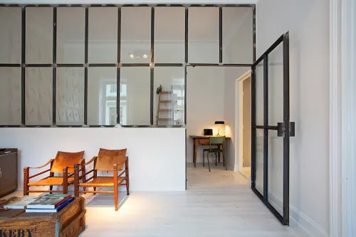 Modern Industrial Interior Design, minimal, photographic, muted