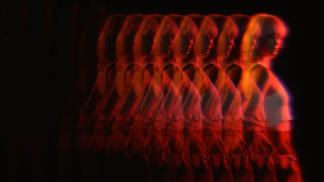 Abstract Red Motion Blur, abstract, dark-mode, dark