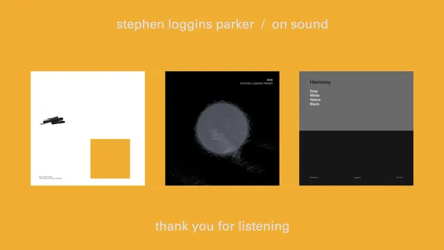 stephan logginne parker / on sound, minimal, swiss, high-contrast