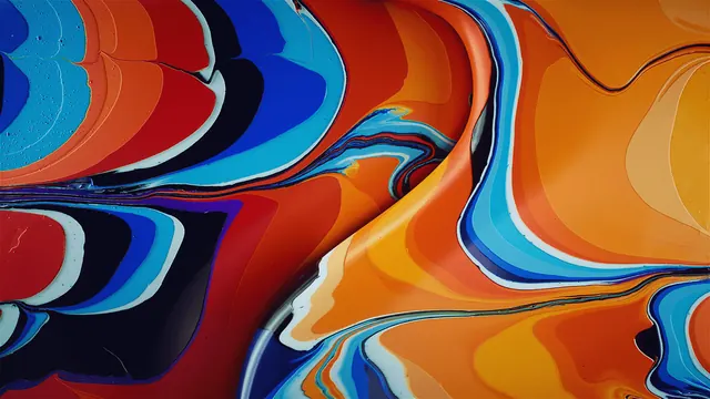 Abstract Fluid Liquid Shapes, organic, maximalist, vibrant