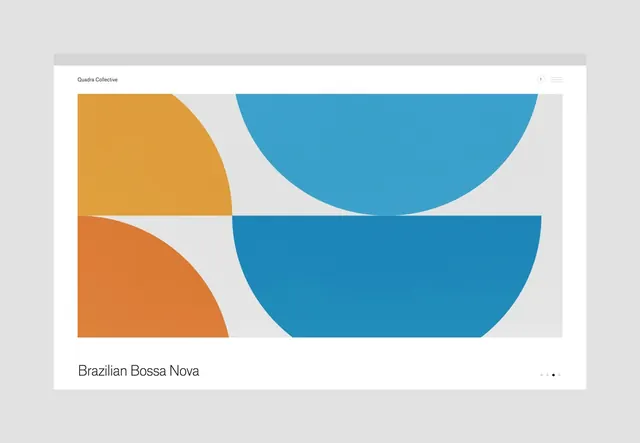 Brazilian Bossa Nova Identity, minimal, geometric, vibrant