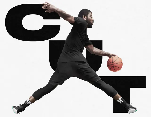 Basketball Player Action Graphic, minimal, photographic, dark