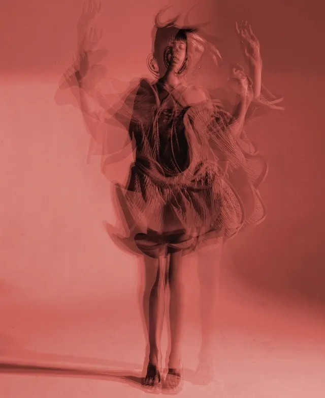 Motion Blur Portrait, photographic, abstract, warm