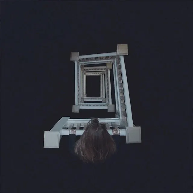Abstract Architectural Portal, minimal, geometric, dark