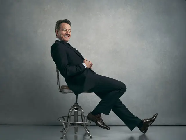 Man in Suit Sitting on Stool, photographic, minimal, monochrome