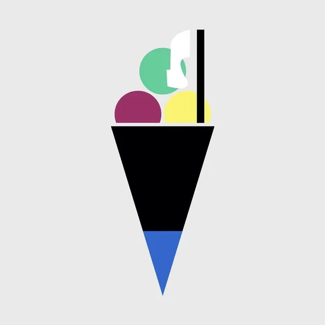 Abstract Geometric Cone Graphic, minimal, geometric, high-contrast