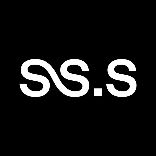 SS.S Wordmark, minimal, monochrome, dark