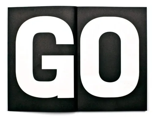Bold GO Wordmark, minimal, swiss, monochrome